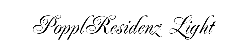 PopplResidenz Light font preview