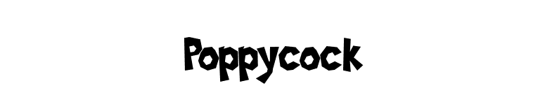 Poppycock font preview