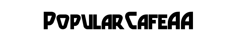 PopularCafeAA font preview