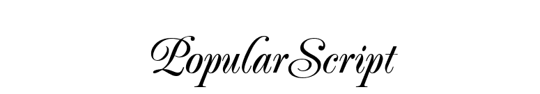 PopularScript font preview