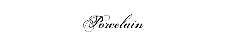 Porcelain font preview