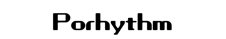 Porhythm font preview