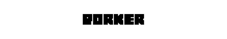 Porker font preview