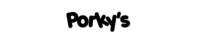 Porky's font preview