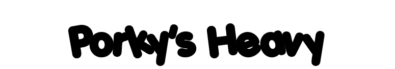 Porky's Heavy font preview