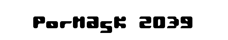 Pormask 2039 font preview