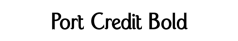 Port Credit Bold font preview