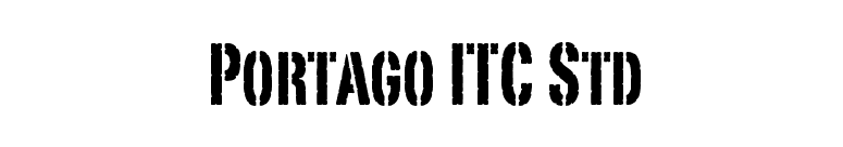 Portago ITC Std font preview