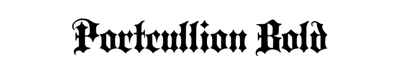 Portcullion Bold font preview