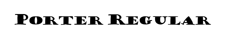 Porter Regular font preview