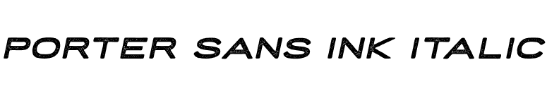 Porter Sans Ink Italic font preview