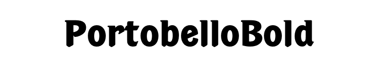PortobelloBold font preview