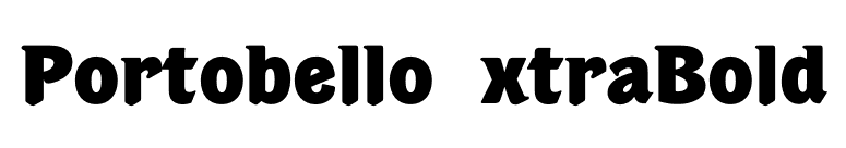 PortobelloExtraBold font preview