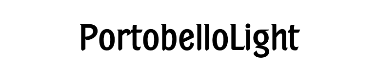 PortobelloLight font preview