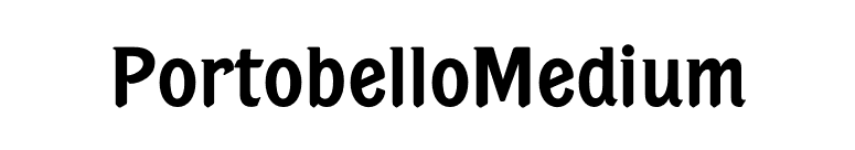 PortobelloMedium font preview