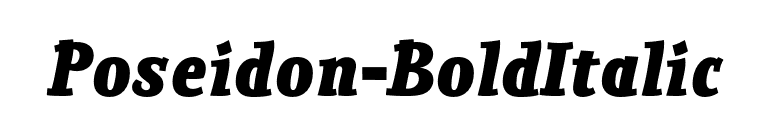 Poseidon-BoldItalic font preview