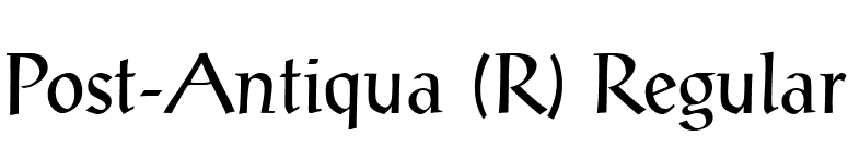 Post-Antiqua (R) Regular font preview