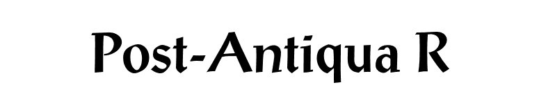 Post-Antiqua R font preview