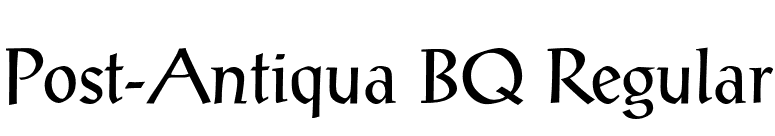 Post-Antiqua BQ Regular font preview