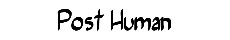 Post Human font preview