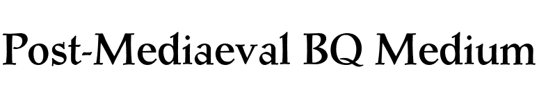 Post-Mediaeval BQ Medium font preview