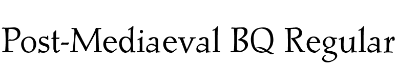 Post-Mediaeval BQ Regular font preview