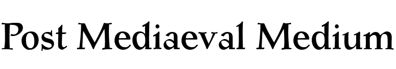 Post Mediaeval Medium font preview