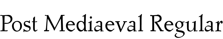 Post Mediaeval Regular font preview