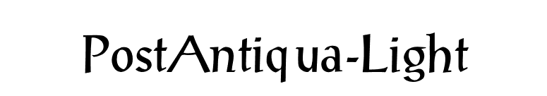 PostAntiqua-Light font preview