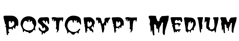 PostCrypt Medium font preview