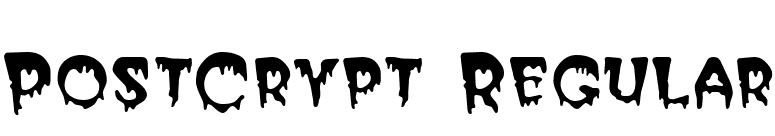 PostCrypt Regular font preview