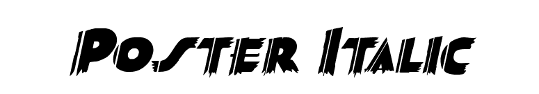 Poster Italic font preview