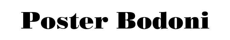 Poster Bodoni font preview