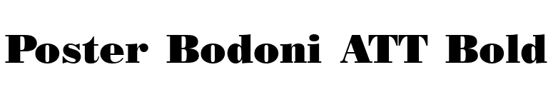 Poster Bodoni ATT Bold font preview