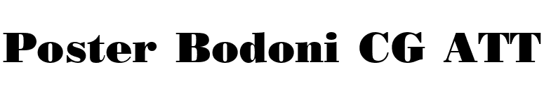 Poster Bodoni CG ATT font preview