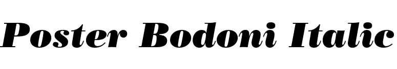 Poster Bodoni Italic font preview