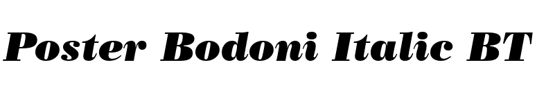 Poster Bodoni Italic BT font preview