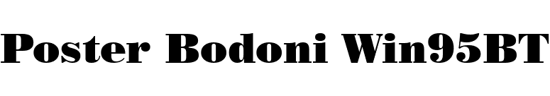 Poster Bodoni Win95BT font preview