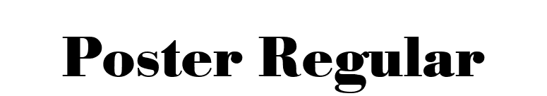 Poster Regular font preview