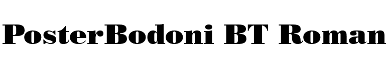PosterBodoni BT Roman font preview