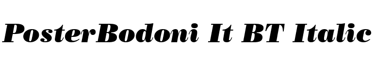 PosterBodoni It BT Italic font preview