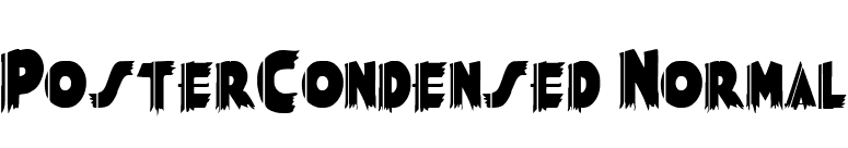 PosterCondensed Normal font preview