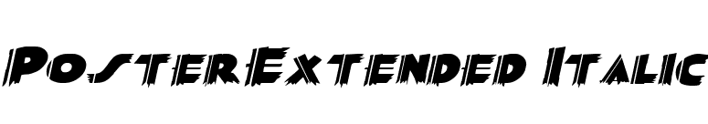 PosterExtended Italic font preview
