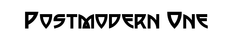 Postmodern One font preview