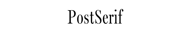 PostSerif font preview