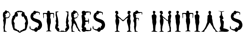 Postures MF Initials font preview