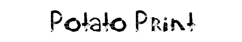 Potato Print font preview