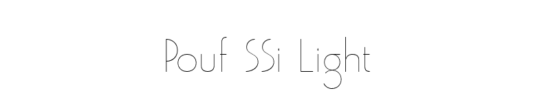 Pouf SSi Light font preview