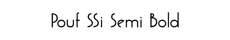 Pouf SSi Semi Bold font preview