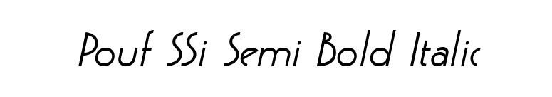 Pouf SSi Semi Bold Italic font preview